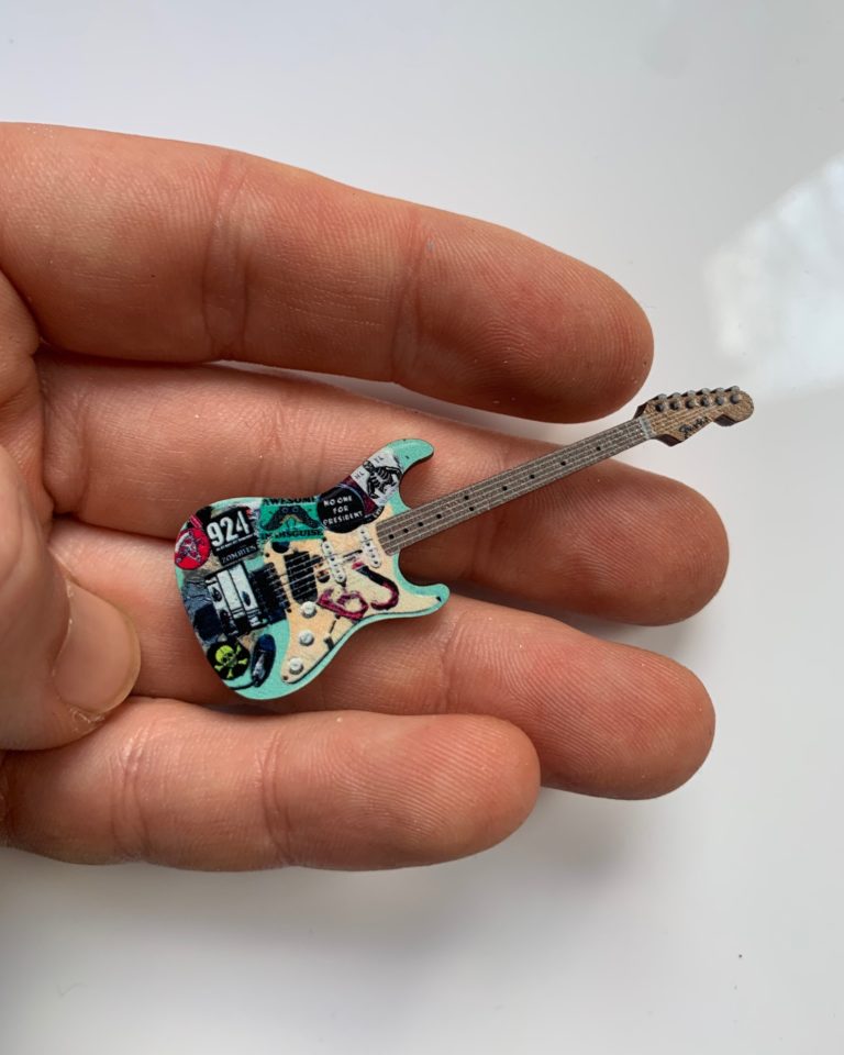 Billie Joe Blue Guitar Pin Upsmuck 