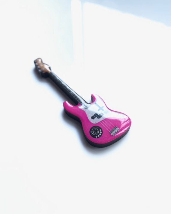 Mark Hoppus Pink Bass Guitar Pin